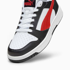 Chaussures Rebound V6 Lo Enfant, PUMA White-For All Time Red-PUMA Black, extralarge