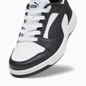 Rebound V6 Lo Kids' Sneakers, PUMA White-PUMA Black