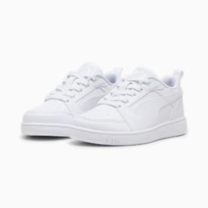 Chaussures de sport Rebound V6 Lo Speckle Enfant, PUMA White-Cool Light Gray, extralarge
