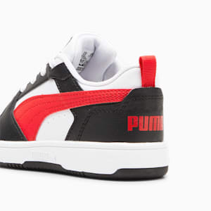 tenis deportivos Infantiles Rebound V6 Lo, PUMA White-For All Time Red-PUMA Black, extralarge