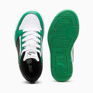 Rebound V6 Lo Kids' Sneakers, PUMA White-PUMA Black-Archive Green, extralarge-GBR
