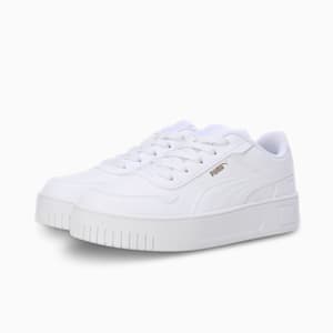 Carina Street Kids' Sneakers, PUMA White-PUMA White-PUMA Gold, extralarge-IND