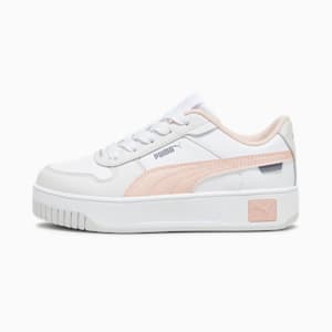 Carina Street Little Kids' Sneakers, PUMA White-Rose Dust-Feather Gray, extralarge