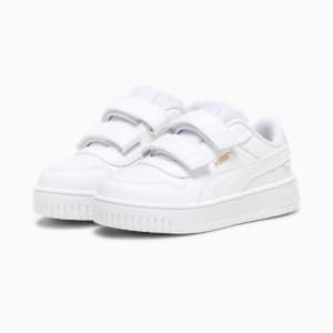 Tenis para bebés Carina Street, PUMA White-PUMA White-PUMA Gold, extralarge