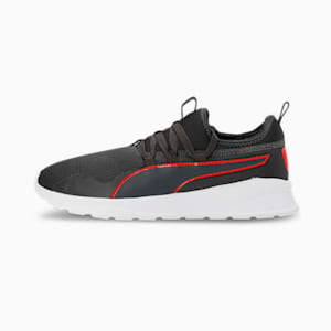 Manor V2 Men's Sneakers, Dark Shadow-High Risk Red-PUMA White, extralarge-IND