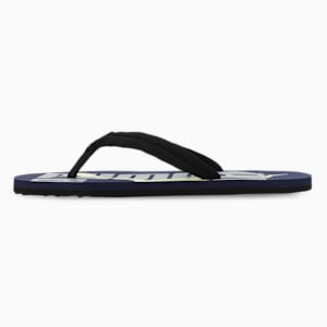 PUMA Logo Men's Flip-Flops, Peacoat-Fizzy Lime-Limestone, extralarge-IND