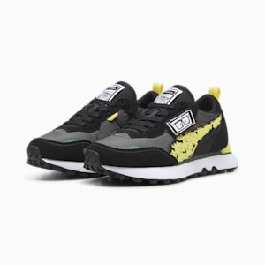 PUMA x SPONGEBOB SQUAREPANTS Rider FV Youth Sneakers, Shadow Gray-Lemon Meringue, extralarge-IND