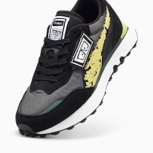 Zapatos deportivos PUMA x SPONGEBOB SQUAREPANTS Rider FV para jóvenes, Shadow Gray-Lemon Meringue, extralarge