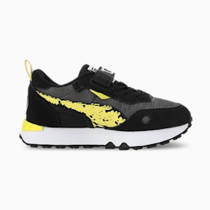 PUMA x SPONGEBOB SQUAREPANTS Rider FV Kid's Sneakers, Shadow Gray-Lemon Meringue, extralarge-IND