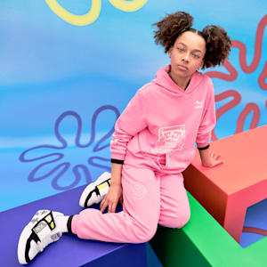 Tenis para adolescentes Slipstream PUMA x SPONGEBOB SQUAREPANTS, PUMA White-PUMA Black, extralarge