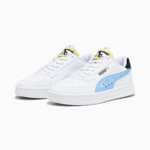 キッズ PUMA x スポンジ・ボブ プーマ ケーブン 2.0 スニーカー 22-25cm, PUMA White-PUMA Black-Peach Smoothie-Lemon Meringue, extralarge-JPN