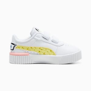 ベビー ガールズ プーマ キャリーナ 2.0 スポンジボブ Ⅱ V インファント スニーカー 13-16cm, PUMA White-Lemon Meringue-PUMA Black-Peach Smoothie, extralarge-JPN