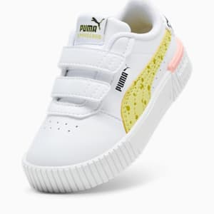 ベビー ガールズ プーマ キャリーナ 2.0 スポンジボブ Ⅱ V インファント スニーカー 13-16cm, PUMA White-Lemon Meringue-PUMA Black-Peach Smoothie, extralarge-JPN