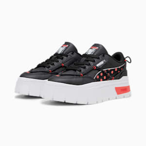 PUMA x MIRACULOUS Mayze Stack Youth Sneakers, PUMA Black-PUMA Red, extralarge-IND