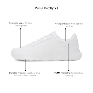Dexfly V1 Men's Sneakers, PUMA White-Cool Mid Gray, extralarge-IND