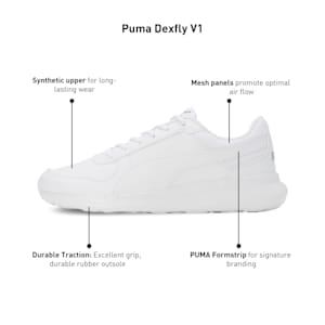 Puma Dexfly V1 Men's Sneakers, PUMA White-Cool Mid Gray, extralarge-IND