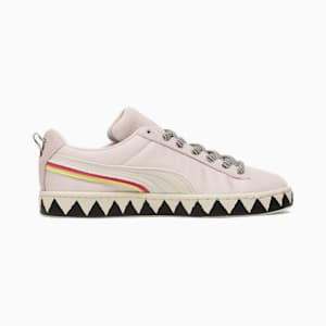 Tenis casuales de gamuza PUMA x LEMLEM para mujer, Frosty Pink-Ghost Pepper, extralarge