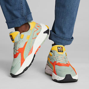 RS-TRCK Brand Love Men's Sneakers, Green Fog-Hot Heat-Yellow Sizzle, extralarge