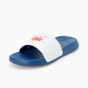 Popcat 20 V1 Youth Slides, Clyde Royal-For All Time Red-PUMA White, extralarge-IND