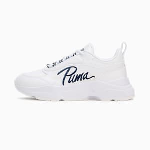 ウィメンズ カシーア SL プーマ スニーカー, PUMA White-PUMA Navy