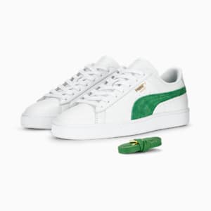 ユニセックス 75周年記念モデル バスケット クラシック スニーカー, PUMA White-Archive Green-PUMA Gold, extralarge-JPN