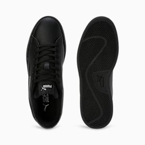 Smashic Soft Suede Sneakers, PUMA Black-Matte Silver, extralarge-IND