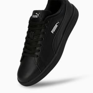 Smashic Soft Suede Sneakers, PUMA Black-Matte Silver, extralarge-IND