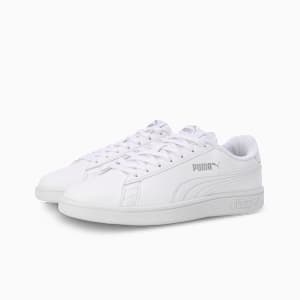 Smashic Unisex Sneakers, PUMA White-Matte Silver, extralarge-IND