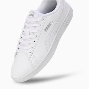 Smashic Unisex Sneakers, PUMA White-Matte Silver, extralarge-IND