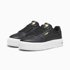 PUMA Cali Court Big Kids' Leather Sneakers, PUMA Black-PUMA White, extralarge