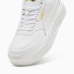 PUMA Cali Court Big Kids' Leather Sneakers, PUMA White-PUMA Gold, extralarge