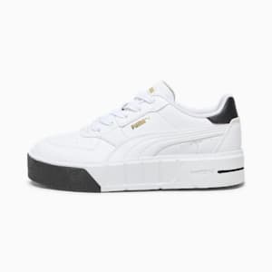 PUMA Cali Court Little Kids' Leather Sneakers, PUMA White-PUMA Black, extralarge