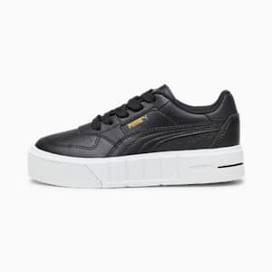 PUMA Cali Court Little Kids' Leather Sneakers, PUMA Black-PUMA White, extralarge