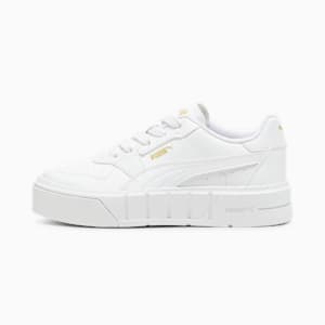Sneakers en cuir PUMA Cali Court, enfants, PUMA White-PUMA Gold, extralarge