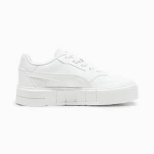 PUMA Cali Court Little Kids' Leather Sneakers, PUMA White-PUMA Gold, extralarge