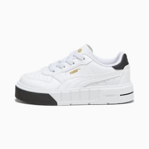 PUMA Cali Court Leather Toddlers' Sneakers, PUMA White-PUMA Black, extralarge