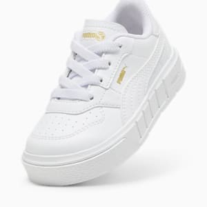 PUMA Cali Court Leather Toddlers' Sneakers, PUMA White-PUMA Gold, extralarge