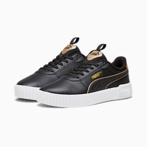 Carina 2.0 Pop-Up Metallics Big Kids' Sneakers, PUMA Black-PUMA Gold-PUMA White, extralarge