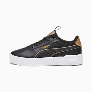 Carina 2.0 Pop-Up Metallics Big Kids' Sneakers, PUMA Black-PUMA Gold-PUMA White, extralarge