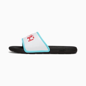 Cool Cat 2.0 Let's Play Big Kids' Slides, PUMA White-PUMA Red-Team Aqua-PUMA Black, extralarge