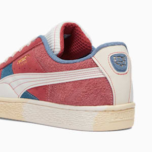 Zapatos deportivos Nation acolchados de gamuza, White Smoke-Astro Red-Mauvewood, extragrande