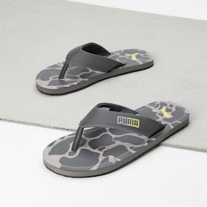 PUMA Fercat Men's Flip-Flops, Concrete Gray-Shadow Gray-Yellow Blaze, extralarge-IND
