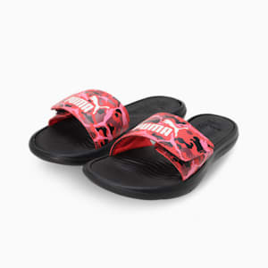 Ceres Women's Slides, PUMA Black-Dark Jasper-Astro Red, extralarge-IND