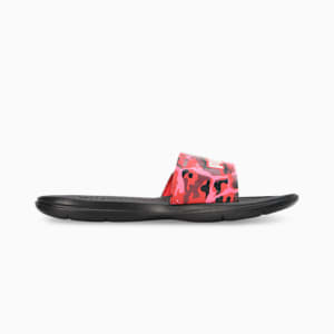 Ceres Women's Slides, PUMA Black-Dark Jasper-Astro Red, extralarge-IND