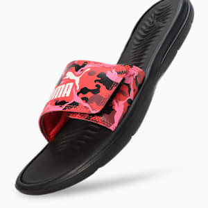 Ceres Women's Slides, PUMA Black-Dark Jasper-Astro Red, extralarge-IND