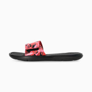 Ceres Women's Slides, PUMA Black-Dark Jasper-Astro Red, extralarge-IND