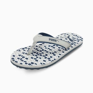 PUMA Everush Women's Flip-Flops, Inky Blue-Ash Gray-PUMA White, extralarge-IND