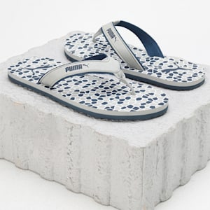 PUMA Everush Women's Flip-Flops, Inky Blue-Ash Gray-PUMA White, extralarge-IND