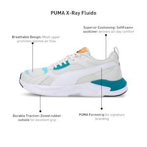 PUMA X-Ray Fluido Men's Sneakers, PUMA White-Sedate Gray-Green Lagoon, extralarge-IND