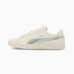 Whizzlite Women's Sneakers, Warm White-Matte Silver, extralarge-IND